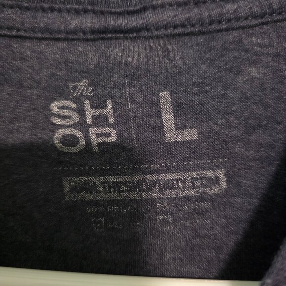 The SHOP USA 10 Men's Navy Blue T Shirt size large - Picture 2 of 3